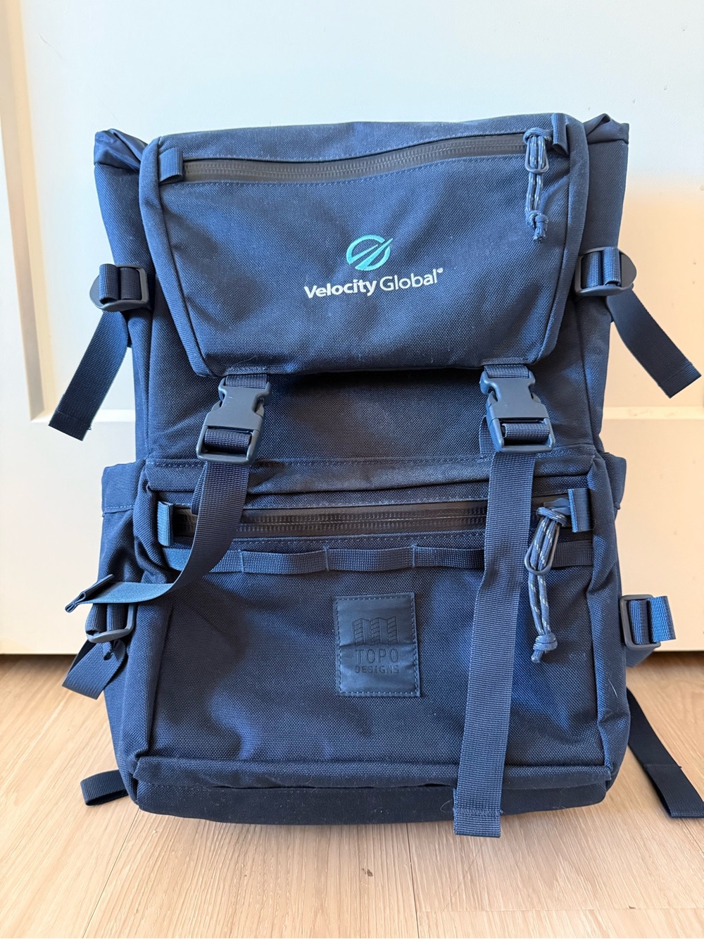 Topo Designs Navy Roll-Top Backpack
